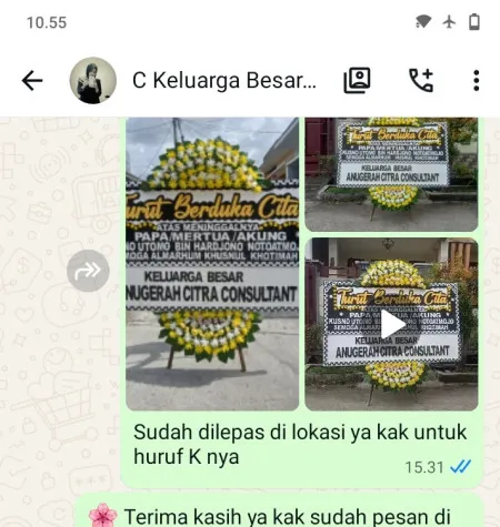 Pengiriman Papan Bunga Duka Senayan City